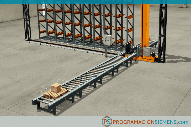 Final del ejemplo de almacén automatizado en TIA Portal