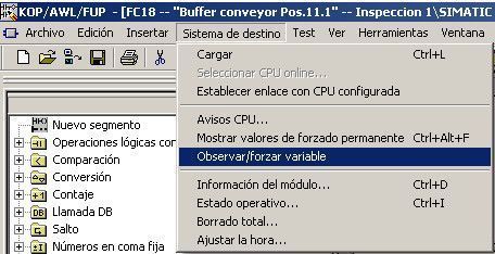 observar y forzar variables en step 7